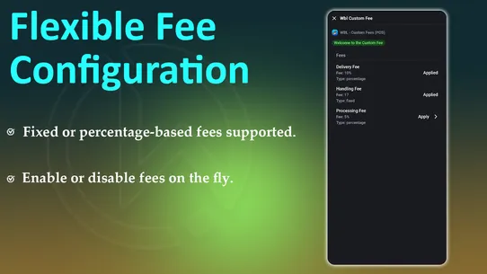 WBL ‑ Custom Fees (POS) screenshot