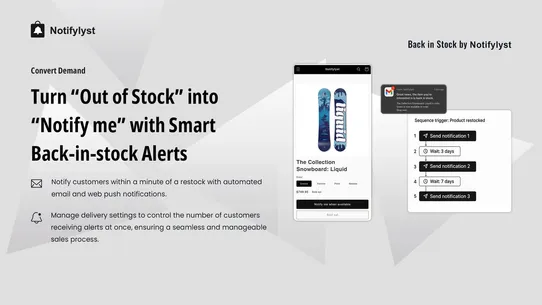 Notifylyst ‑ Back in Stock screenshot