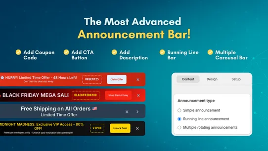 Pulse Announcement Bar screenshot