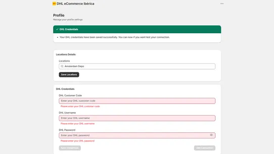 DHL eCommerce Ibérica screenshot