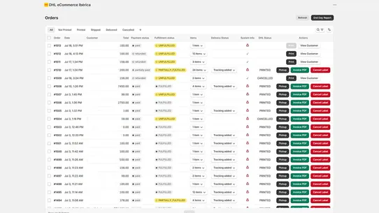 DHL eCommerce Ibérica screenshot