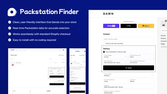 shoplab ‑ DHL Packstation screenshot