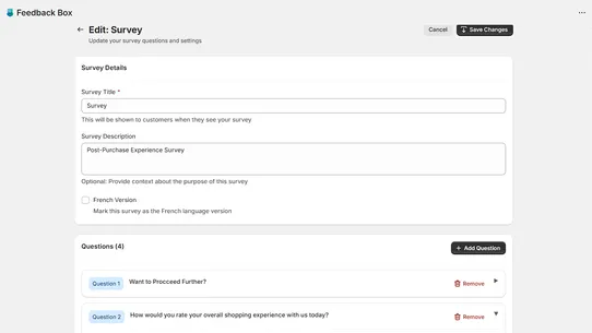 Feedback Box screenshot