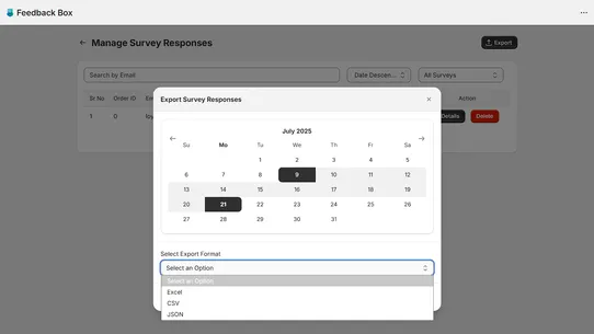 Feedback Box screenshot