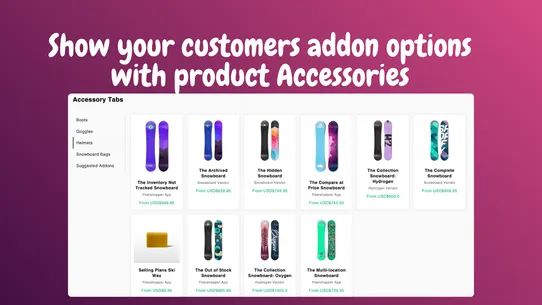 N17 Upsell Accessories Tab screenshot