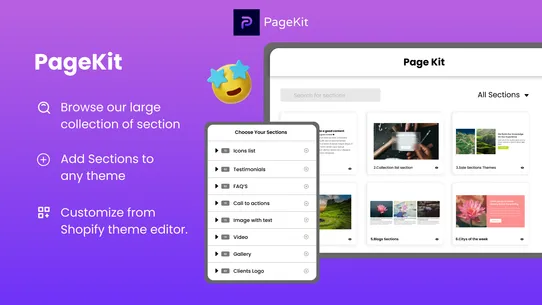 Pagekit ‑ Store Theme Sections screenshot