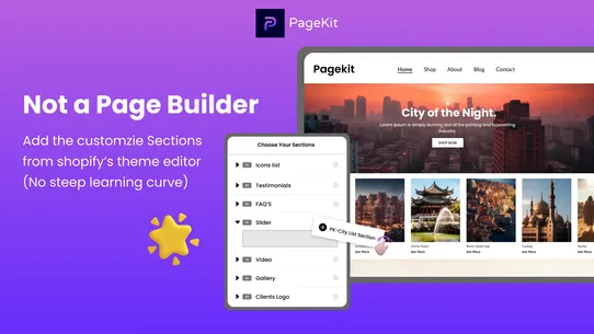 Pagekit ‑ Store Theme Sections screenshot