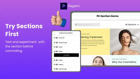 Pagekit ‑ Store Theme Sections screenshot