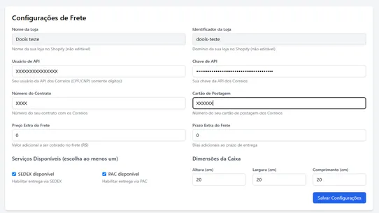 Fretify ‑ Correios PAC e SEDEX screenshot