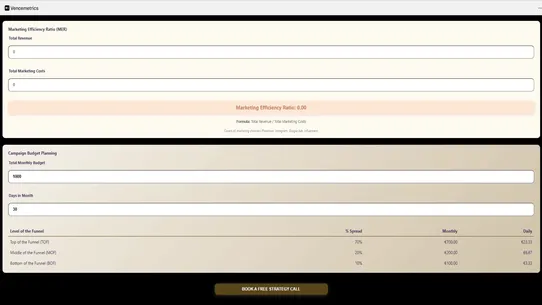 VenceMetrics Calculator screenshot