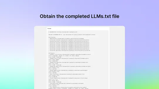 LLMs.txt Generator for GEO screenshot