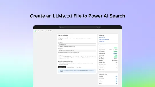 LLMs.txt Generator for GEO screenshot