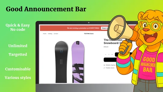 Good Announcement Bar screenshot
