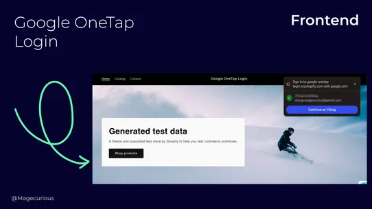 Google OneTap Login screenshot