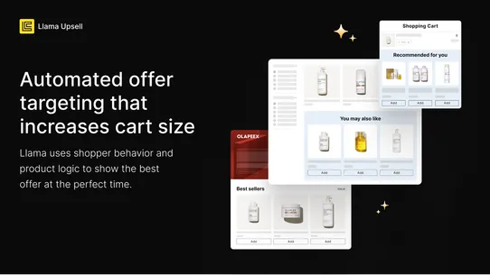 Llama: Cart Drawer &amp; Upsells screenshot