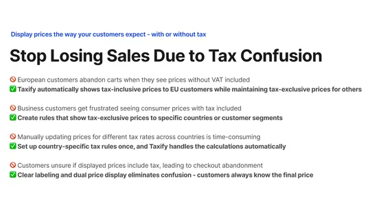 Taxify: VAT Dual Price Display screenshot