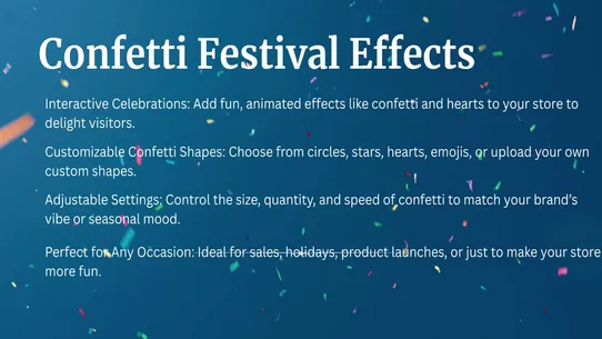 Confetti Festival Effects screenshot