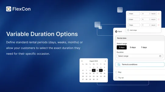 FlexCon Product Rental, Hire screenshot