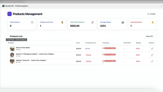 TrackProfit ‑ Profit Analytics screenshot