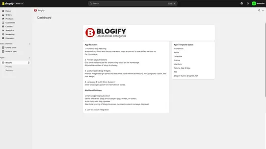 Blogify screenshot