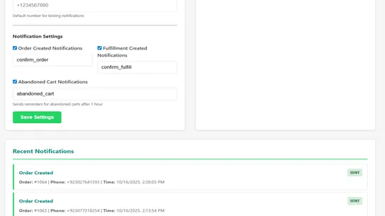 wCRM ‑ Transactional Notifier screenshot