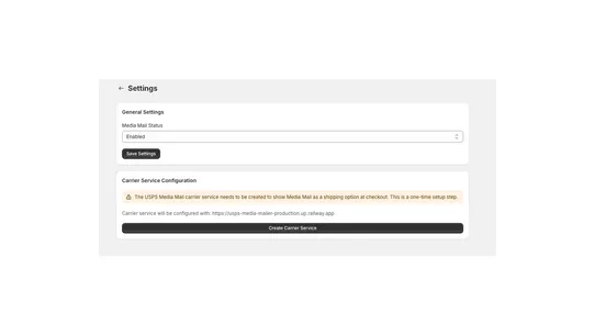 USPS Media Mail Mailer screenshot