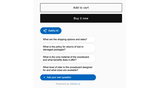 Askful AI Product Chat &amp; FAQ screenshot