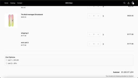 Enhanced Checkout Options screenshot