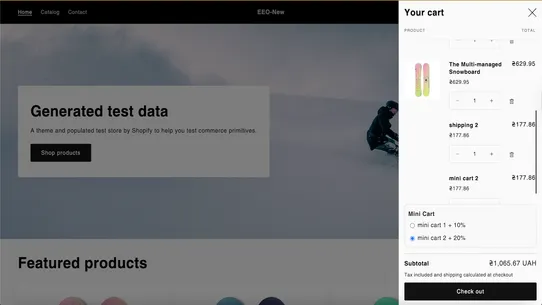 Enhanced Checkout Options screenshot