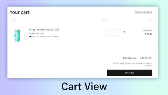 Codefy b2b pricelist screenshot