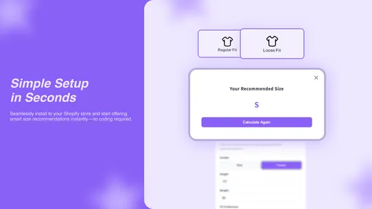 EZ Clothing Size Recommender screenshot