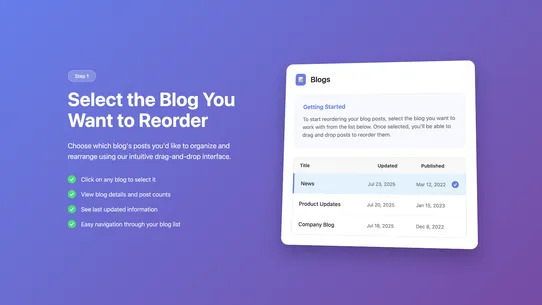 Smart Blog Post Sorter screenshot