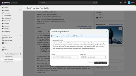 Blogify: AI Blog Post Builder screenshot