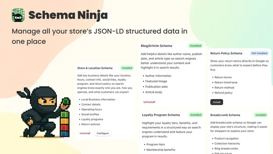 Schema Ninja – JSON‑LD SEO screenshot