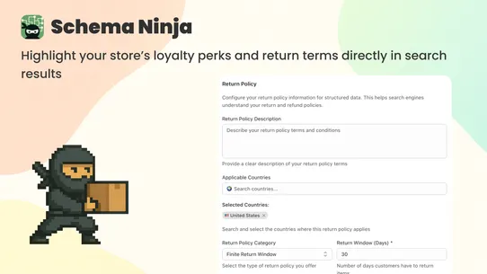 Schema Ninja – JSON‑LD SEO screenshot