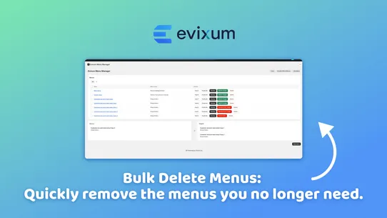 Evixum Menu Manager screenshot