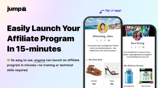 Jump: Affiliate Storefronts screenshot