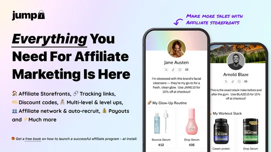 Jump: Affiliate Storefronts screenshot