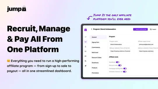 Jump: Affiliate Storefronts screenshot