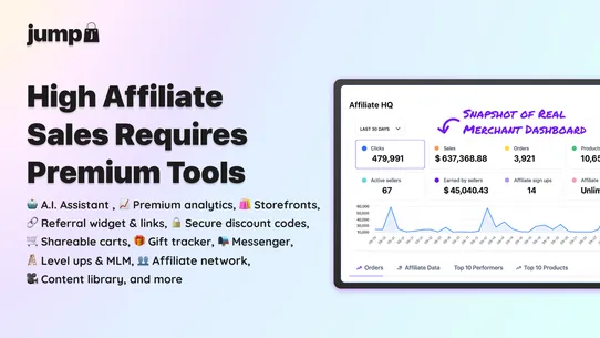 Jump: Affiliate Shops &amp; Links screenshot