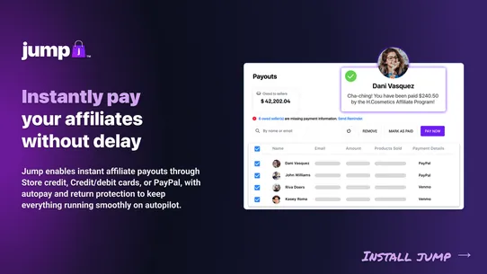 Jump: Affiliate Storefronts screenshot