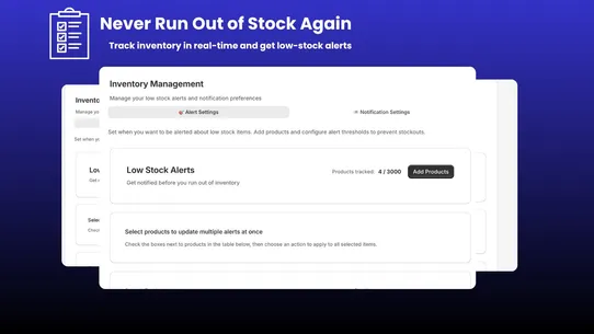 Low Stock AI Alerts &amp; Reports screenshot