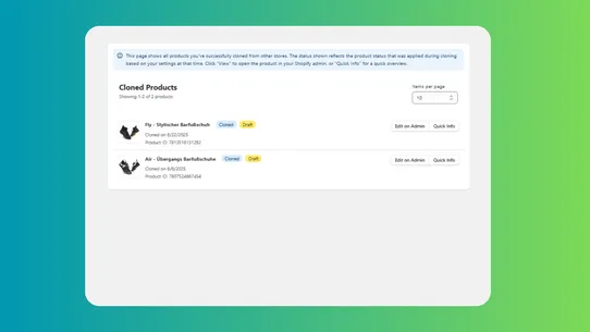 StoreHarvest ‑ Copy Products screenshot