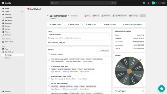 SpinX Wheel ‑ Spin to Win screenshot