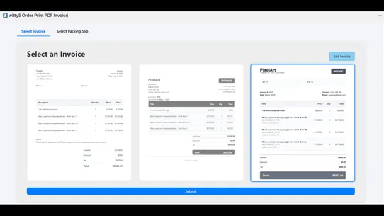 witty5 Order Print PDF Invoice screenshot