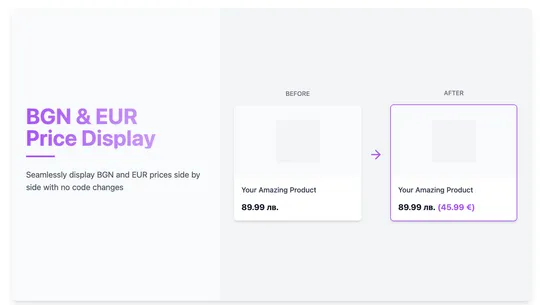 BGN EUR Dual Currency Display screenshot