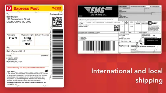 Australia Post EZ Label screenshot