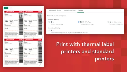 Australia Post EZ Label screenshot