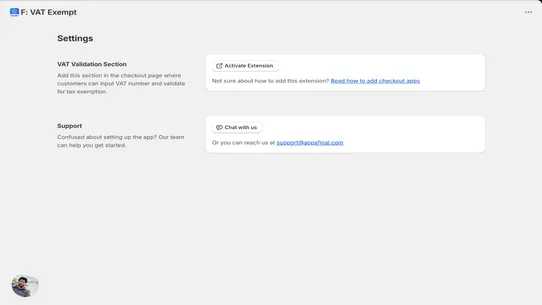 F: VAT Exempt Europe B2B screenshot