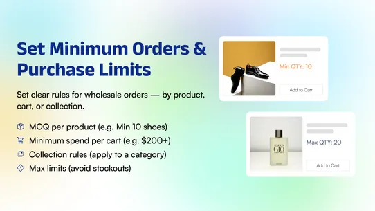 BTB B2B Lock &amp; Order form screenshot